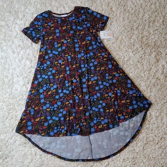 LULAROE Folk Art Print Carly Dress - Picture 2 of 6